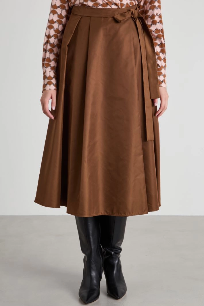 Flared skirt - TOBACO