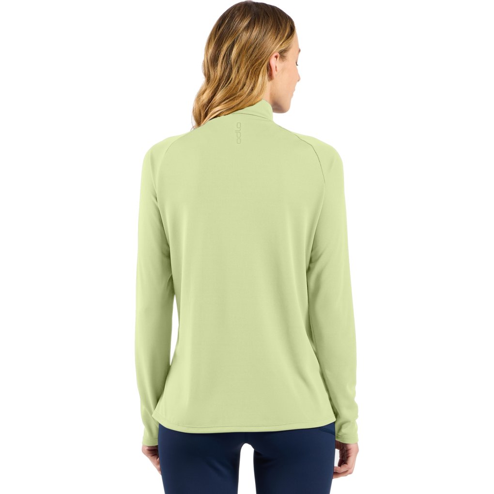 Odlo Essentials Ceramiwarm Half-Zip Running Mid Layer Women - shadow lime