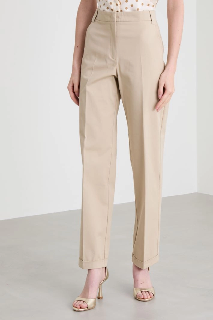 Gabardine trousers - BEIGE