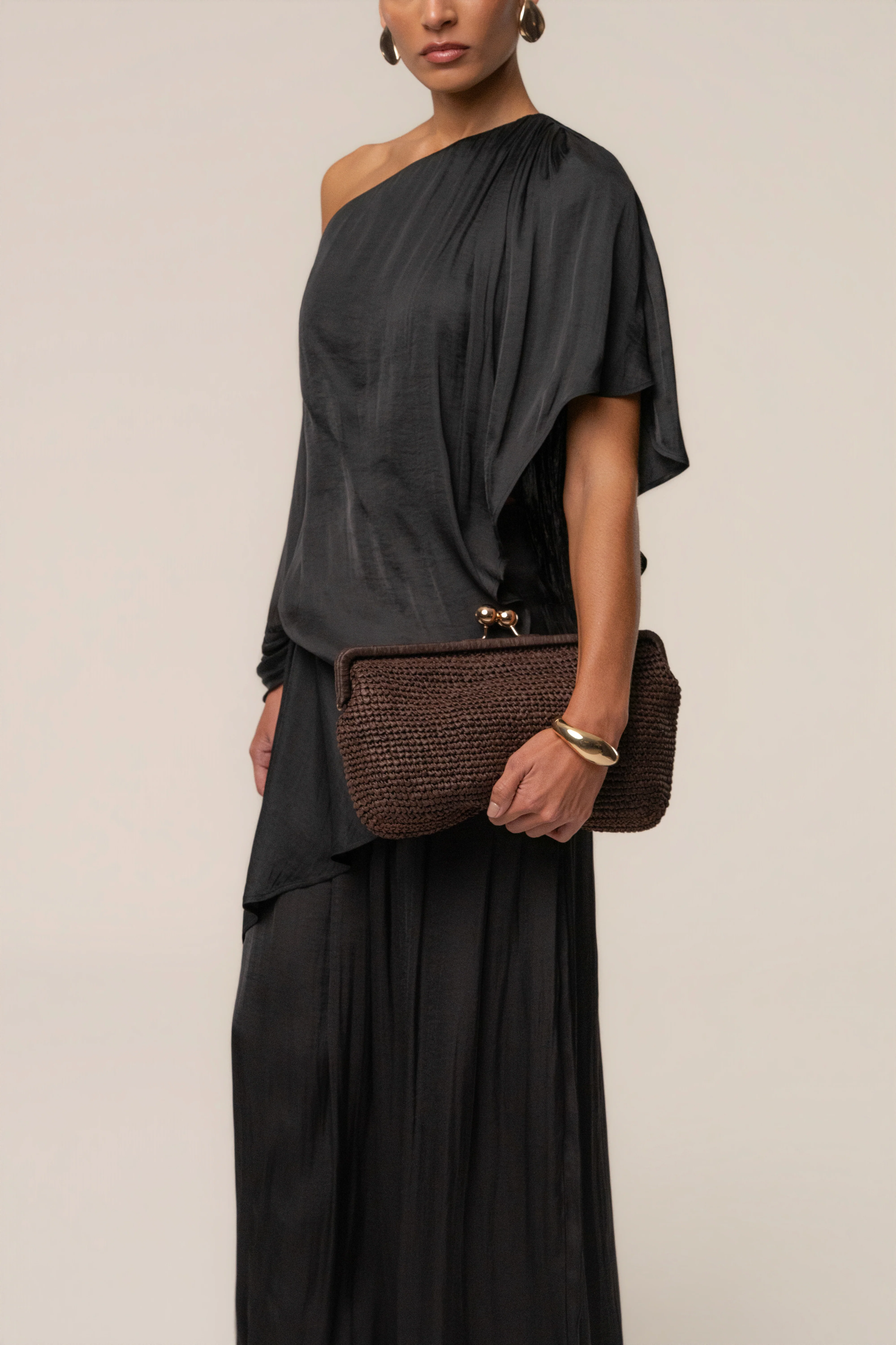 Chocolate Sunkissed Clasp Clutch