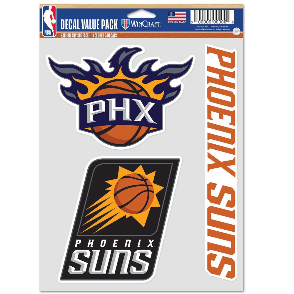 Phoenix Suns Multi-Use NBA Decals Set (3 Pcs.)