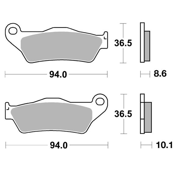 SBS 742HF Organic Rear Brake PadsRef: 742HF / 742000