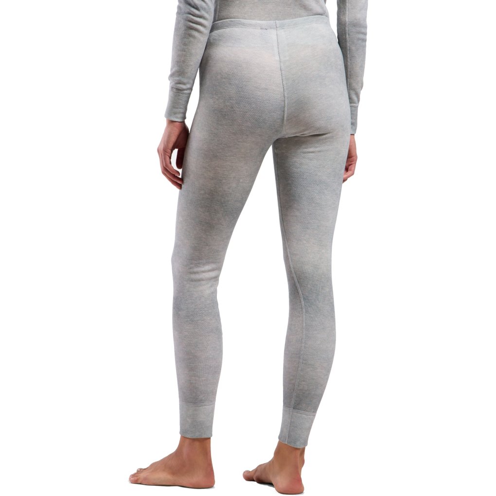 Odlo x POW Collective Voices Active Warm Print Base Layer Bottoms Women - odlo silver grey