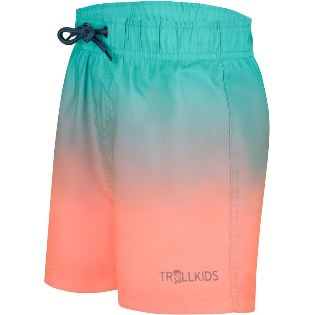 Trollkids Haukland Swim Shorts Kids - Aqua Mint/Vivid Orange