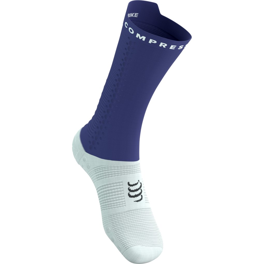 Compressport Pro Racing Compression Socks v4.0 Bike - orient blue/white