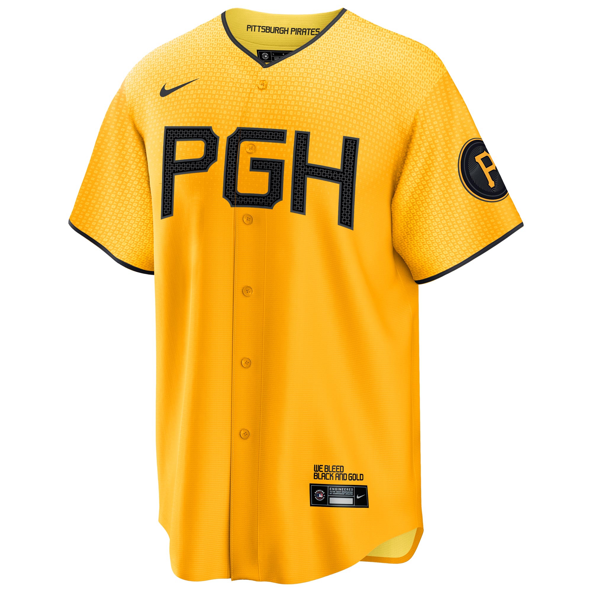 Pittsburgh Pirates Nike City Connect MLB Jersey Yellow
