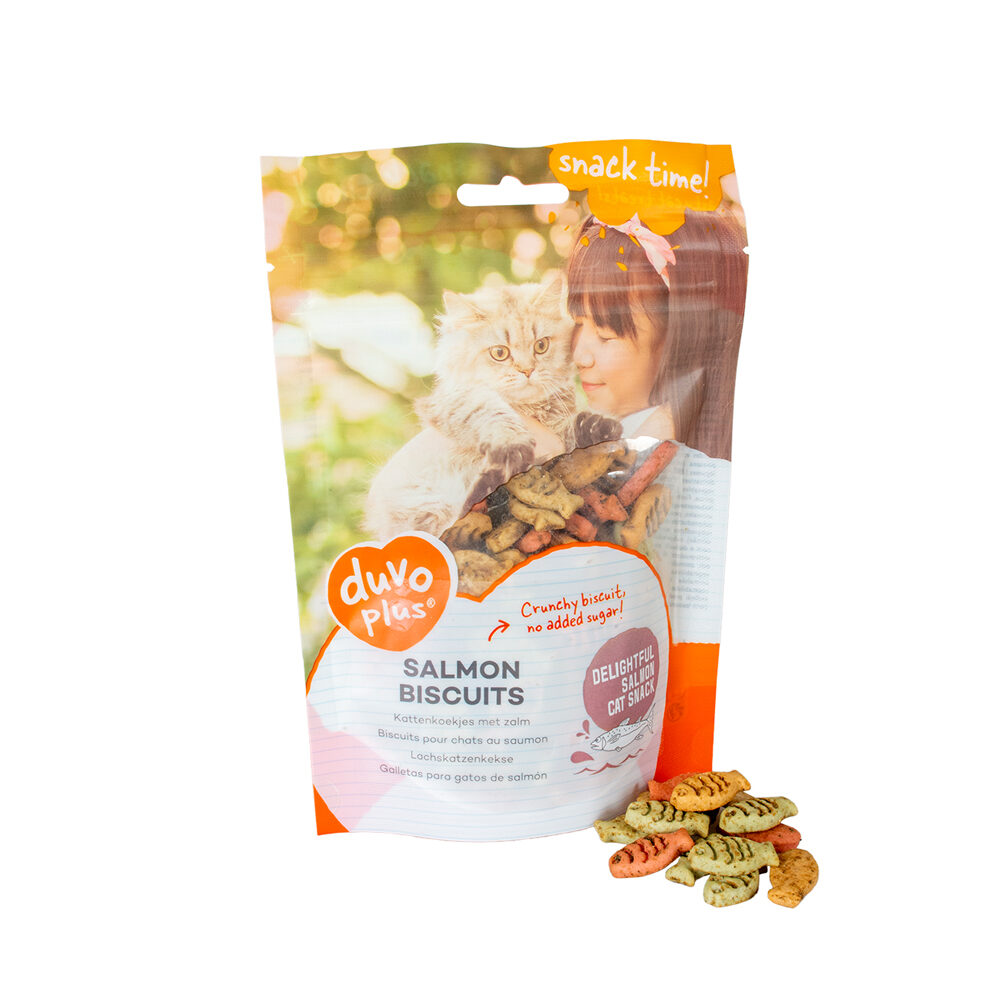 Duvo+ Snack Time! Cat snack - Salmon biscuits - 50 g