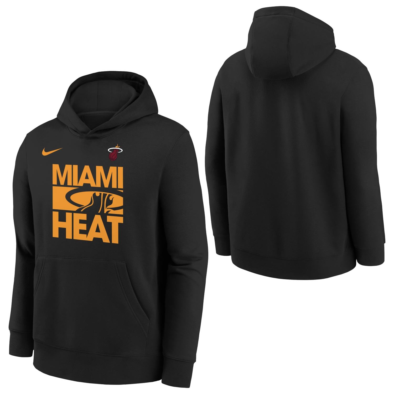 Miami Heat NBA Courtside Nike Club Hoodie Black (YOUTH)