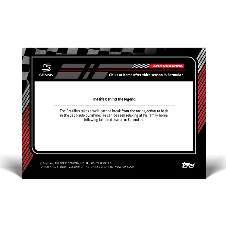 Topps UK - The Story of Senna - Card #13