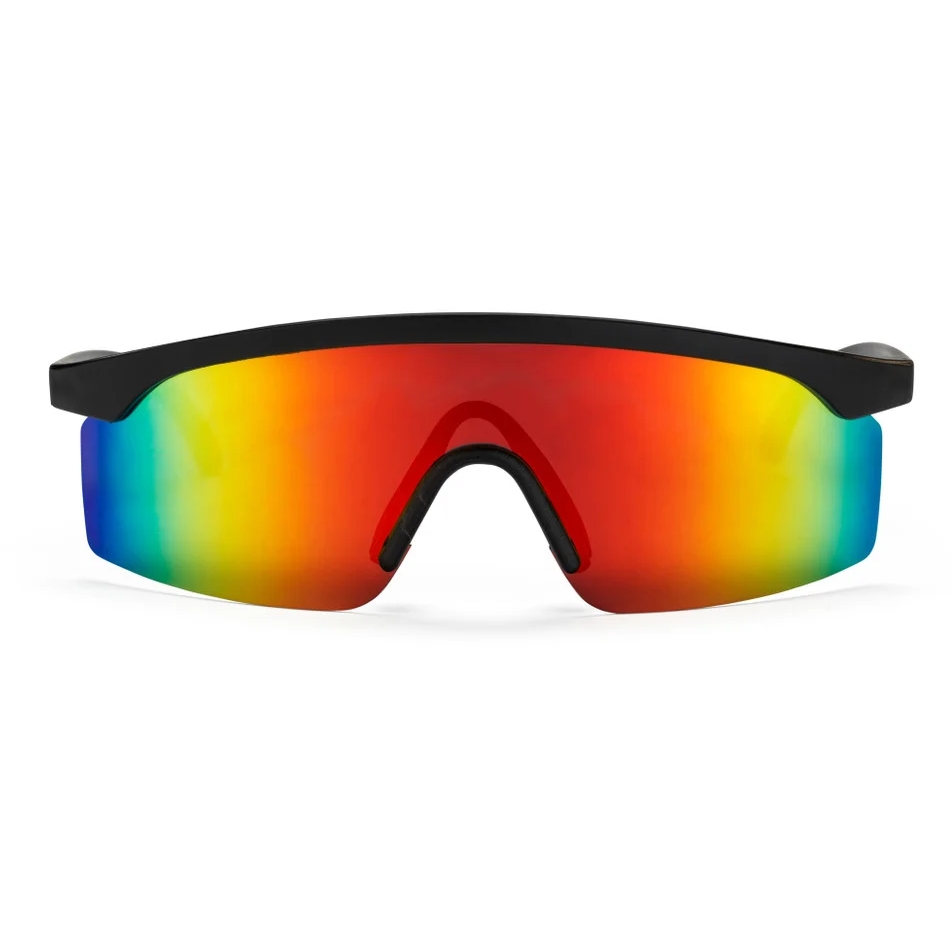 CHPO Lelle Sunglasses - Black / Red Mirror