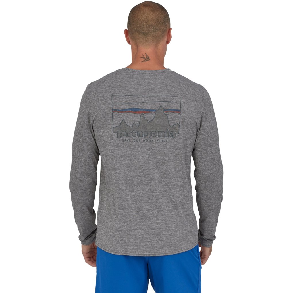 Patagonia Capilene Cool Daily Graphic Longsleeve Shirt Men - '73 Skyline: Feather Grey