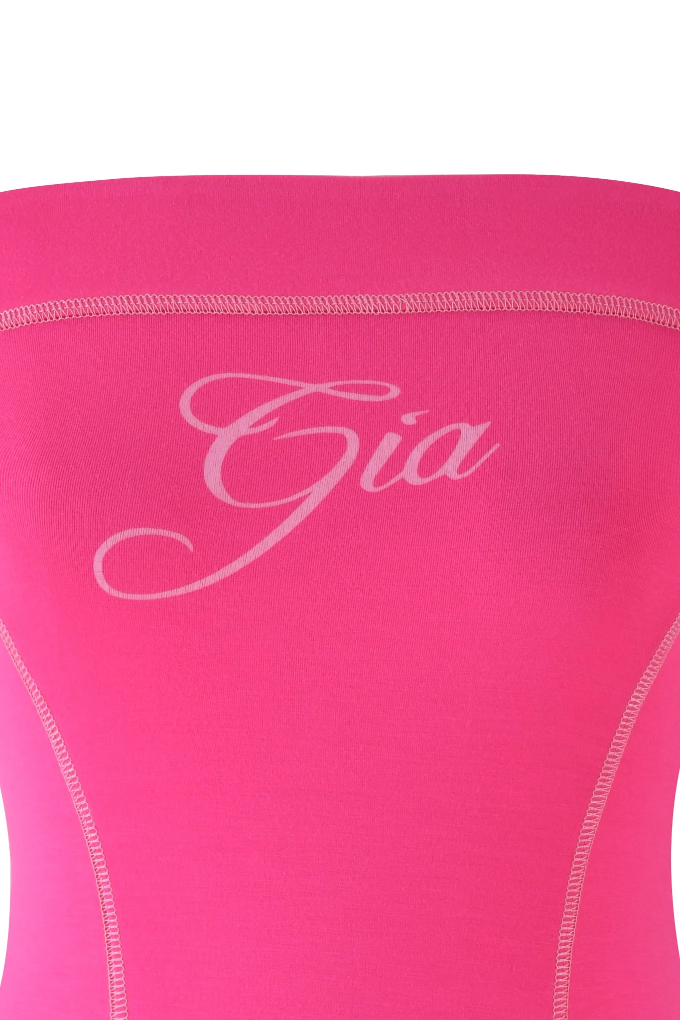Blare Tube Mini Dress - Pink : Hot Pink