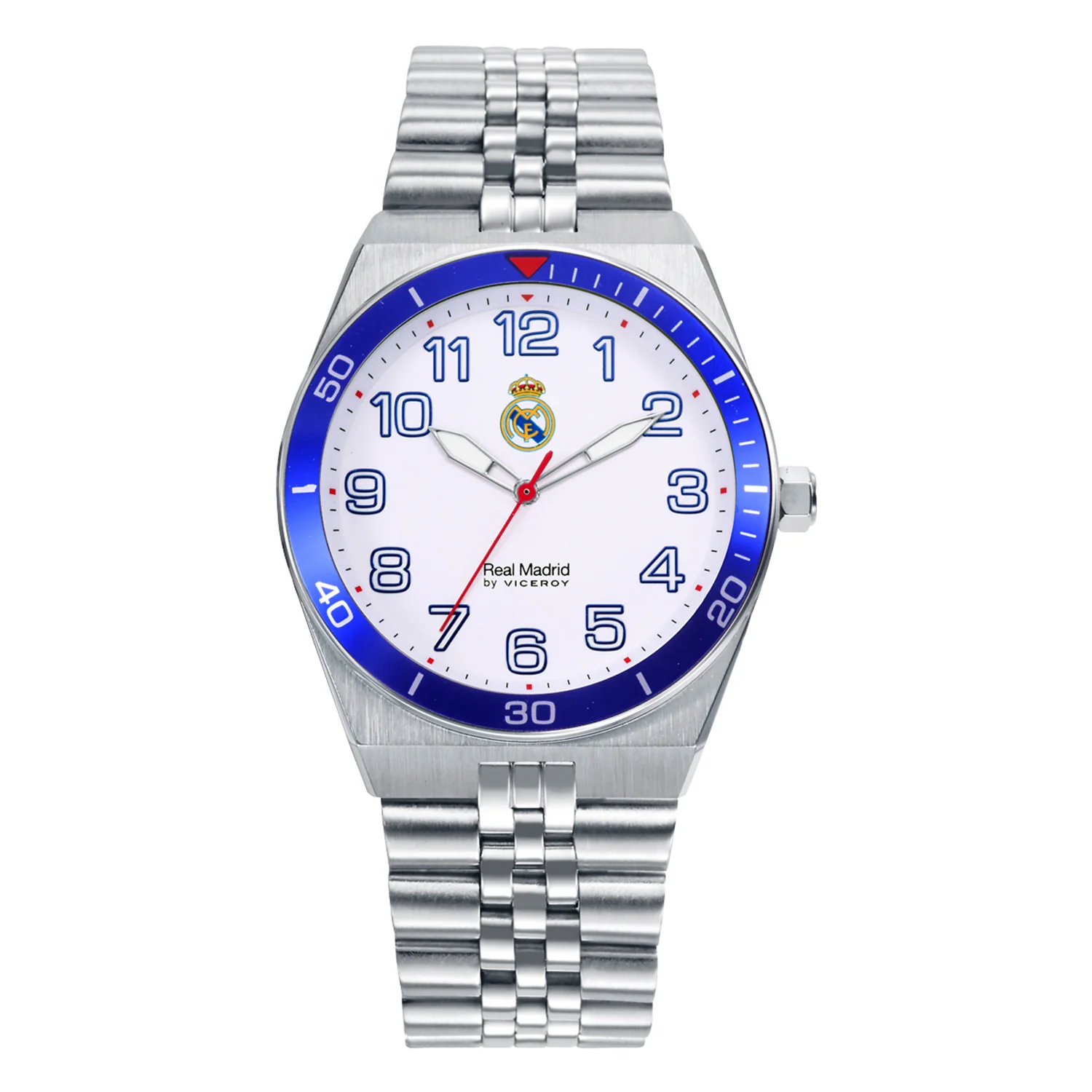 Men’s Silver Steel Watch White Dial