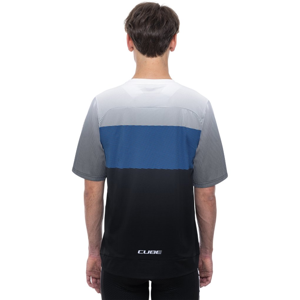 CUBE TEAMLINE CMPT Round Neck Jersey Shortsleeve Men - black´n´blue´n´grey