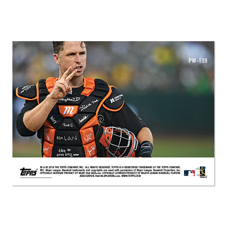 2019 San Francisco Giants TOPPS NOW® Players Weekend 6-Card Team Set + Relic Card - Print Run: 107