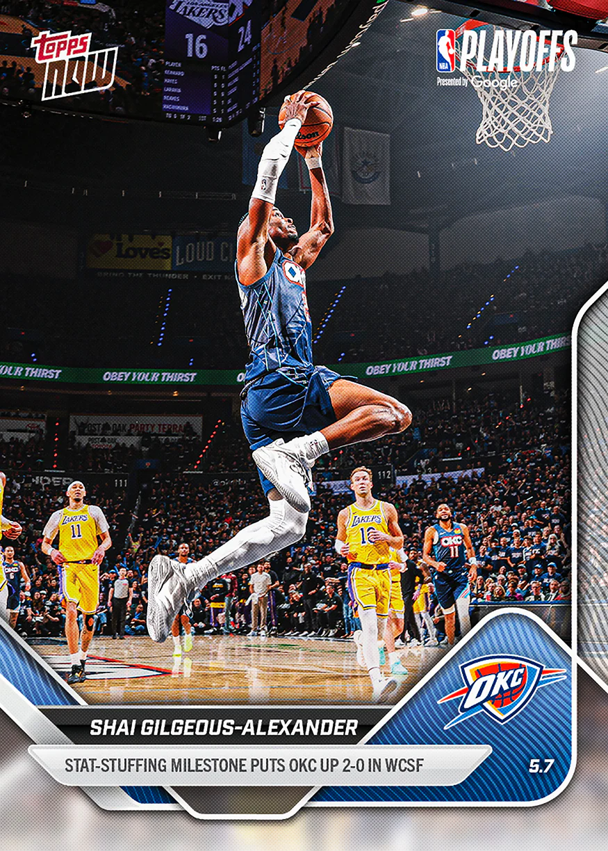 Shai Gilgeous-Alexander - 2025-26 NBA Topps NOW® - Card 299 - PR: 1508