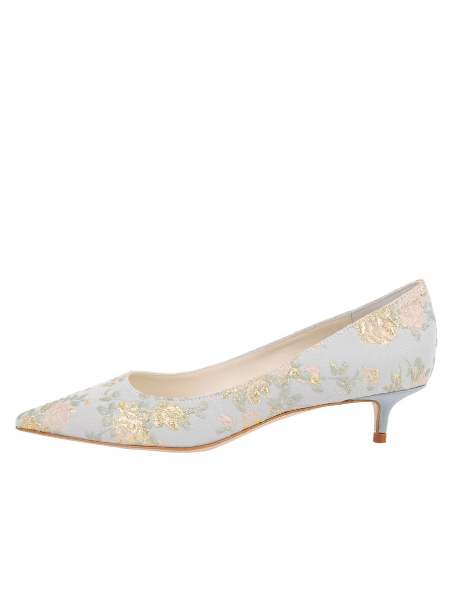 Bryn Kitten Heel Brocade