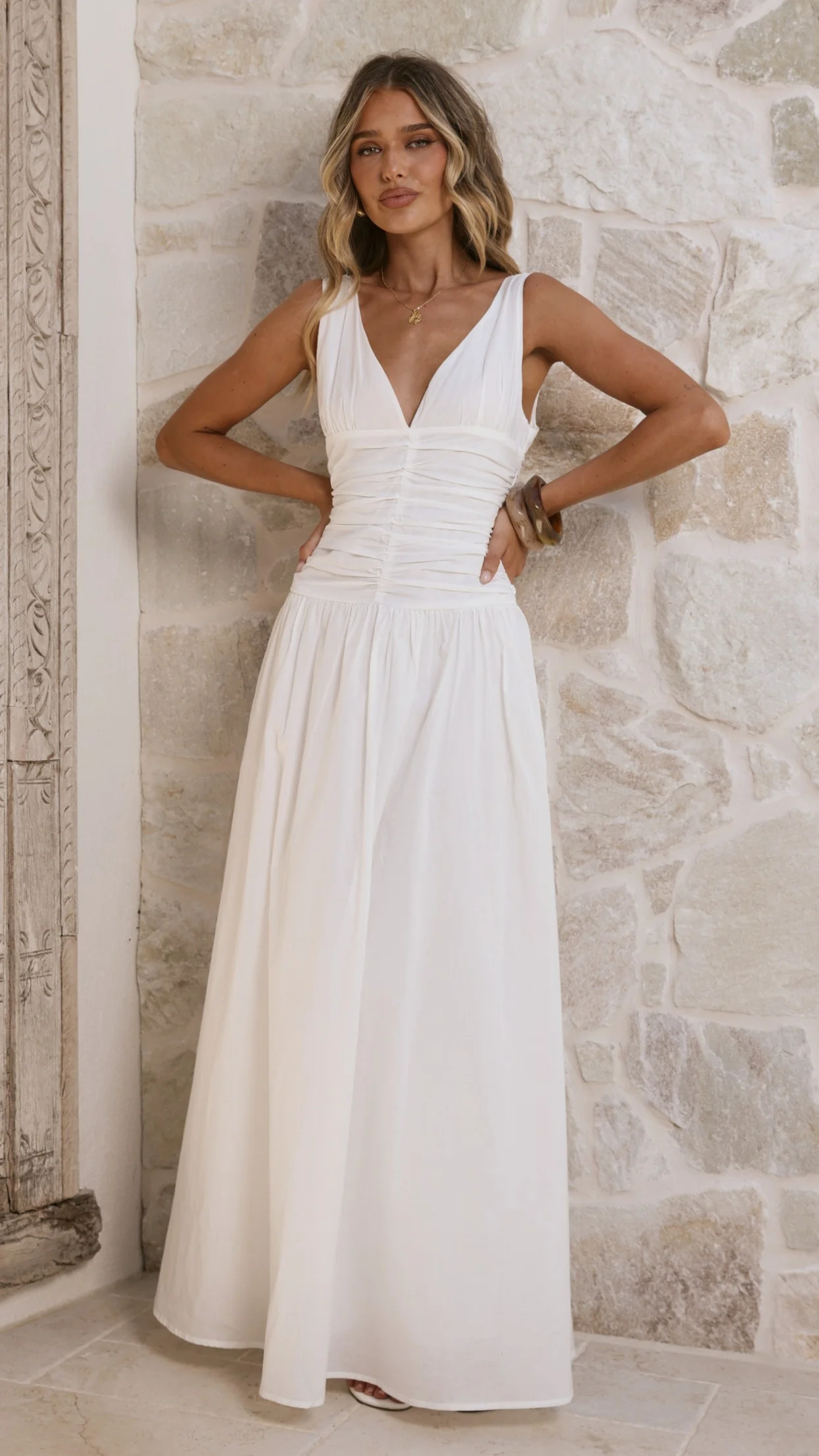 Sanya Maxi Dress - White