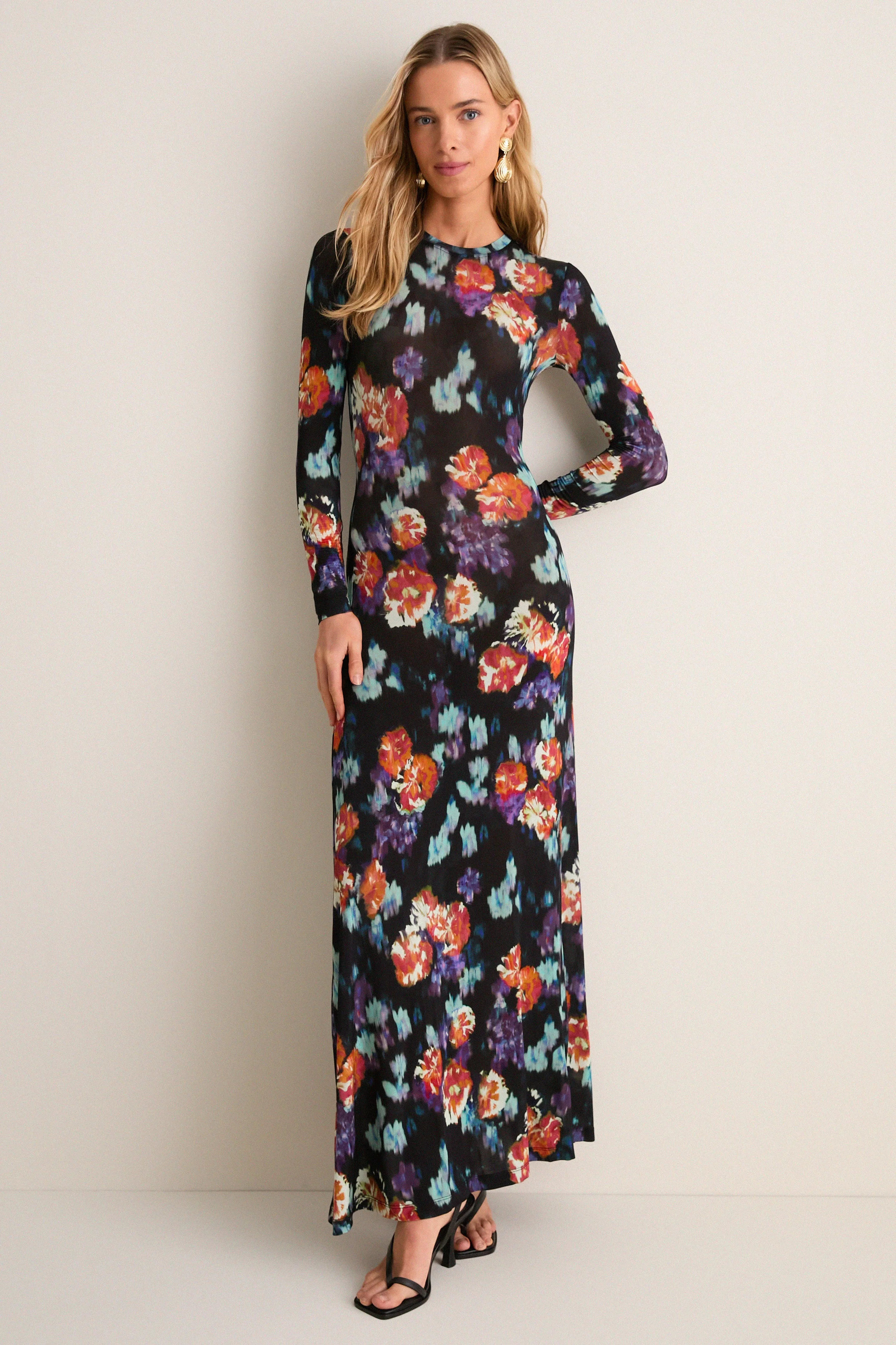 Nocturne Amari Long Sleeve Jersey Dress