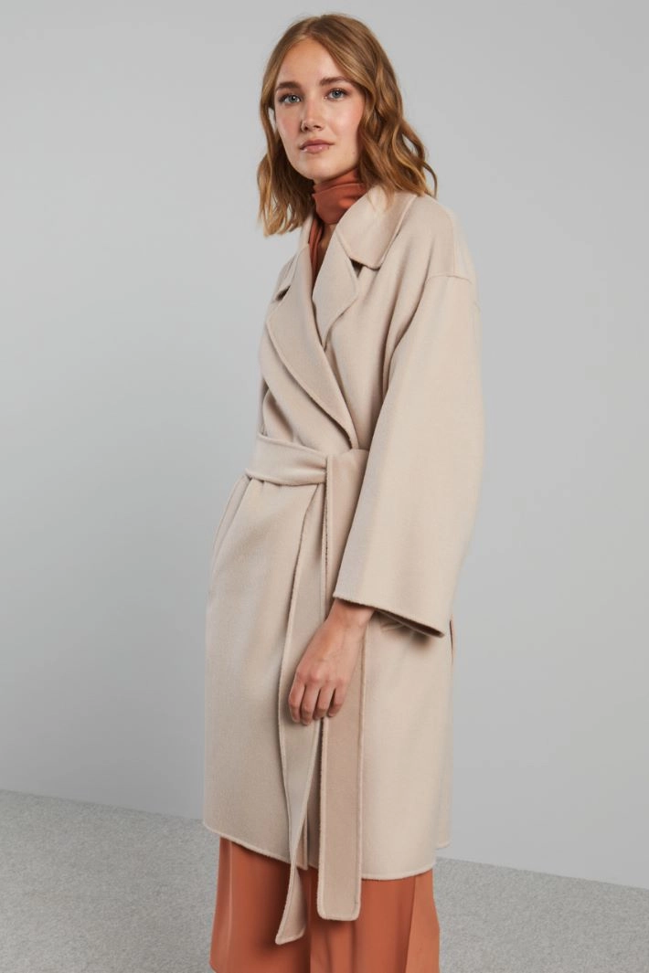 Double cloth coat - ECRU