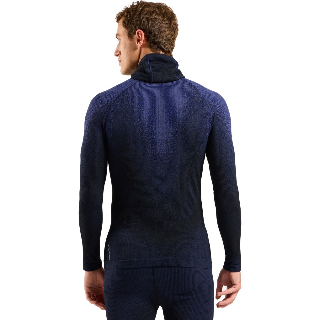 Odlo POW Blackcomb Long-Sleeve Base Layer Top with Face Mask Men - skipper blue