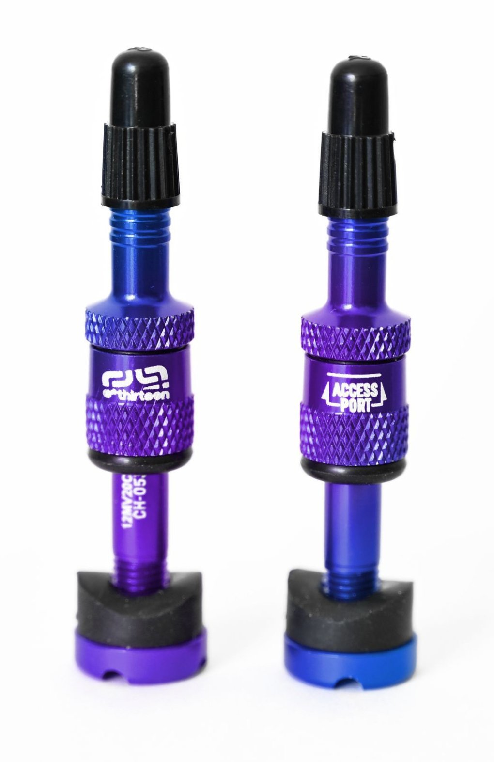 e*thirteen Quick Fill Tire Plasma Tubeless Presta Valves - pair - 19-23mm Rim Depth