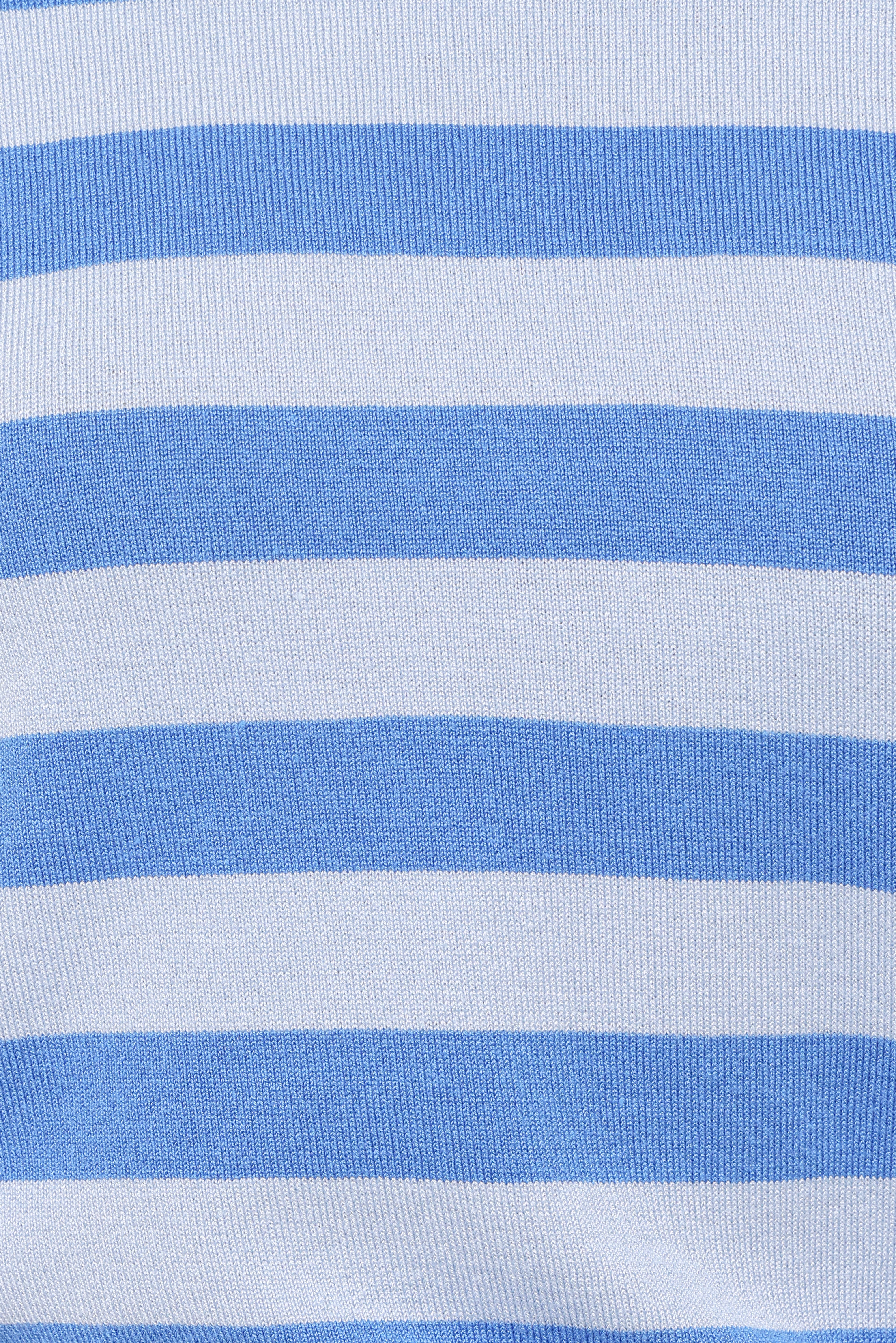 Joss Cropped Knitted Tee - Blue Stripe