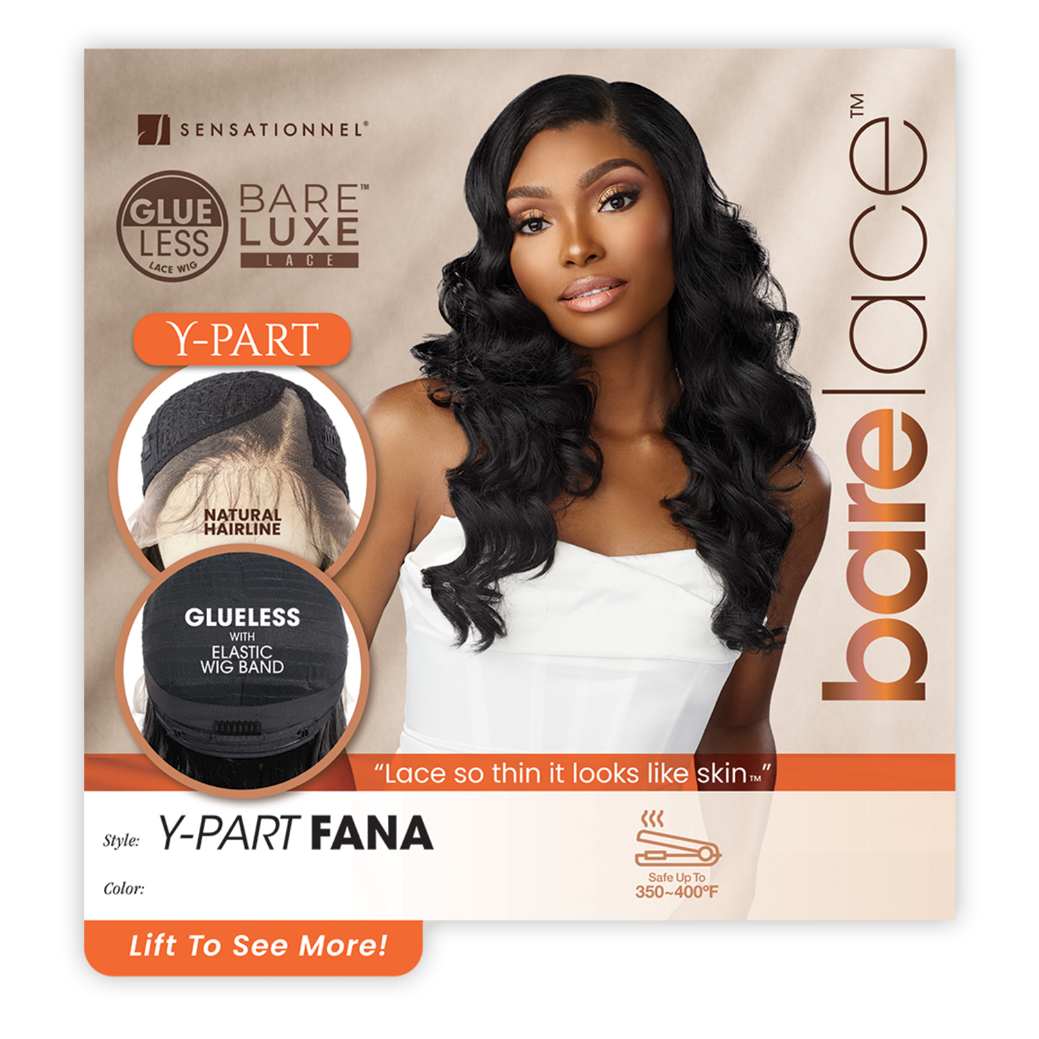 Sensationnel Lace Front Wig BareLace Glueless Y-Part Fana