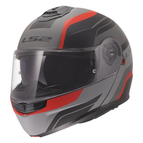 LS2 FF908 STROBE II Modular Helmet - MONZA - Black / RedRef: LS0857