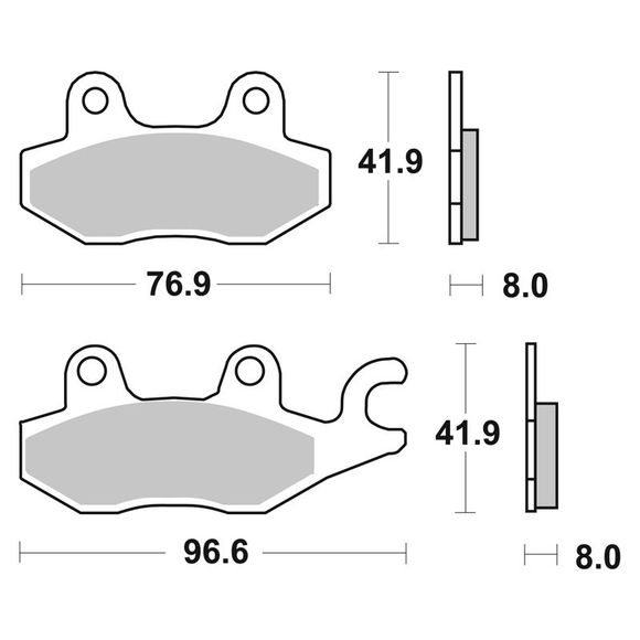 SBS 638HF Organic Front/Rear Brake Pads (Depending on Model)Ref: 638HF / 638000