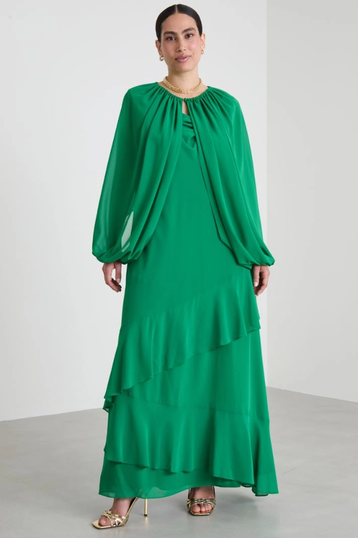 Georgette shrug - GREEN