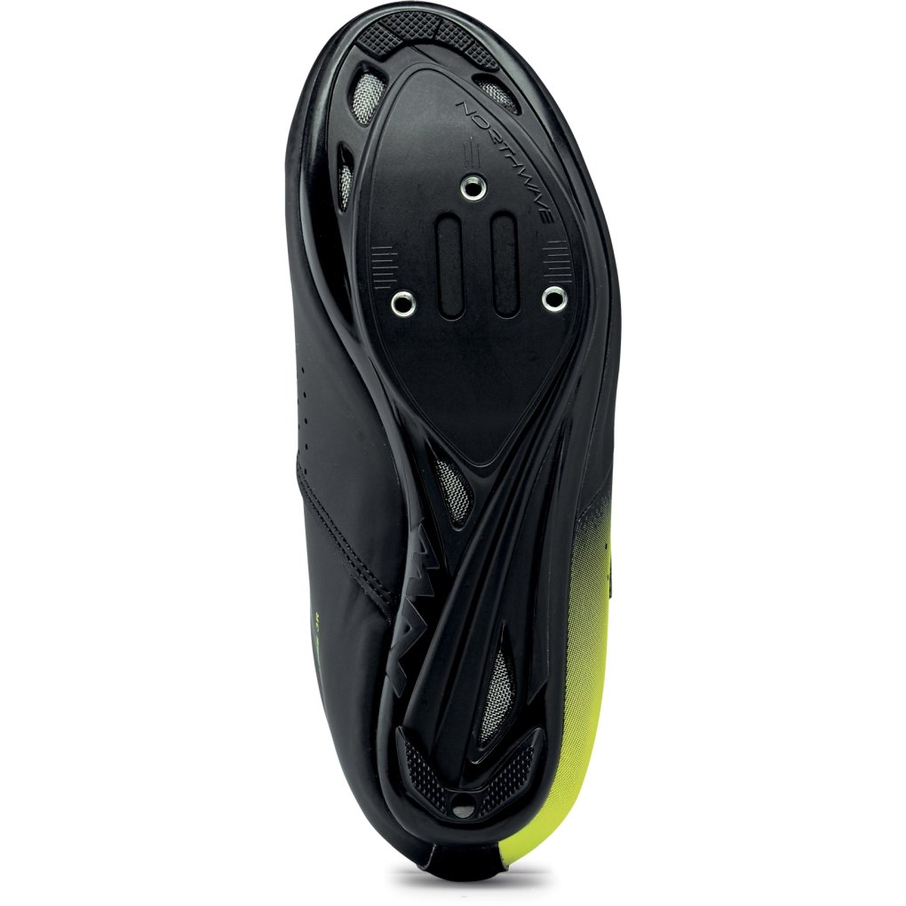 Northwave Core Road Shoes Junior - black/yellow fluo 04