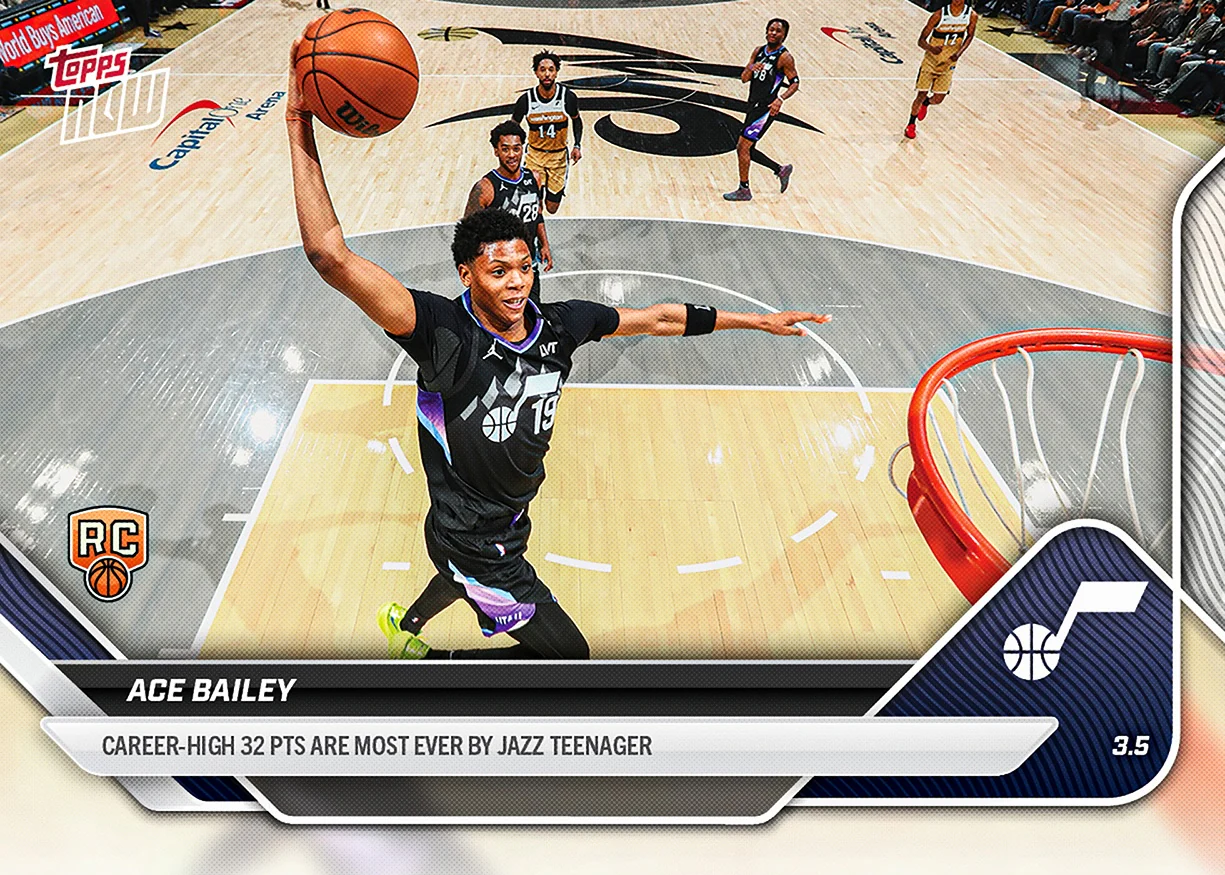 Ace Bailey - 2025-26 NBA Topps NOW® - Card 194