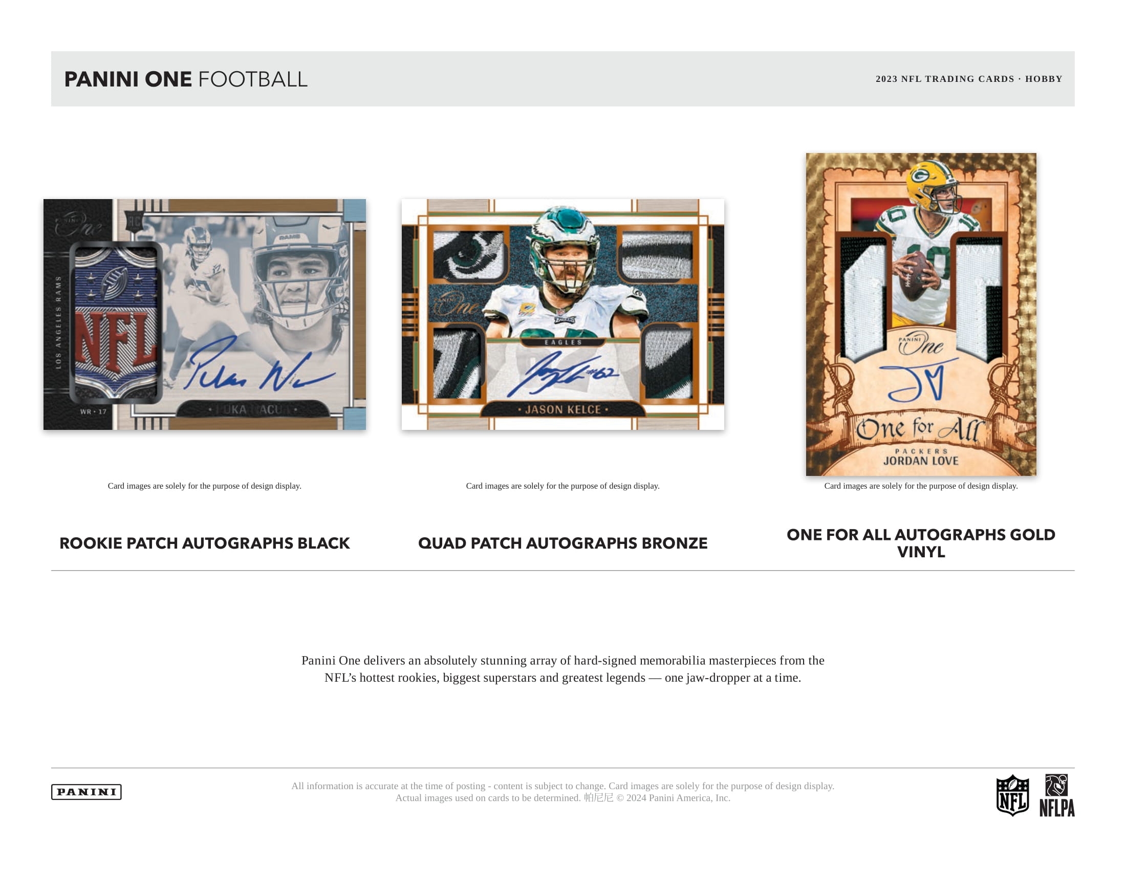 2023 Panini ONE Football NFL Hobby Box