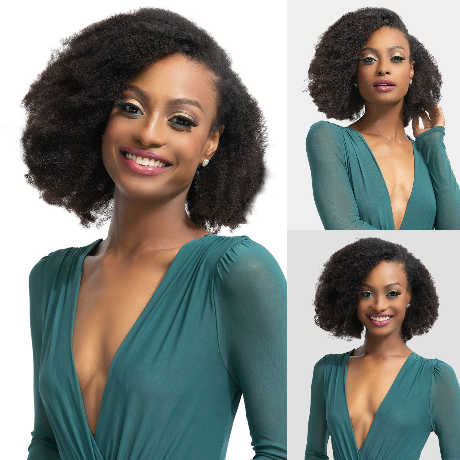 Janet Collection Natural Me Virgin Human Hair Clip-In Weave Afro Kinky Clip (8Pcs)