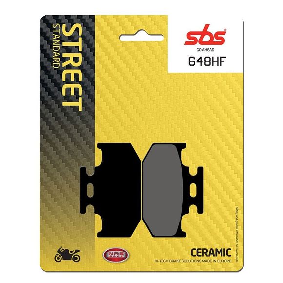 SBS 648HF Organic Rear Brake PadsRef: 648HF / 648000