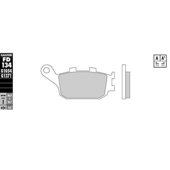Galfer Sinter Sintered Metal rear brake pads (Special ABS depending on model)Ref: FD134G1054