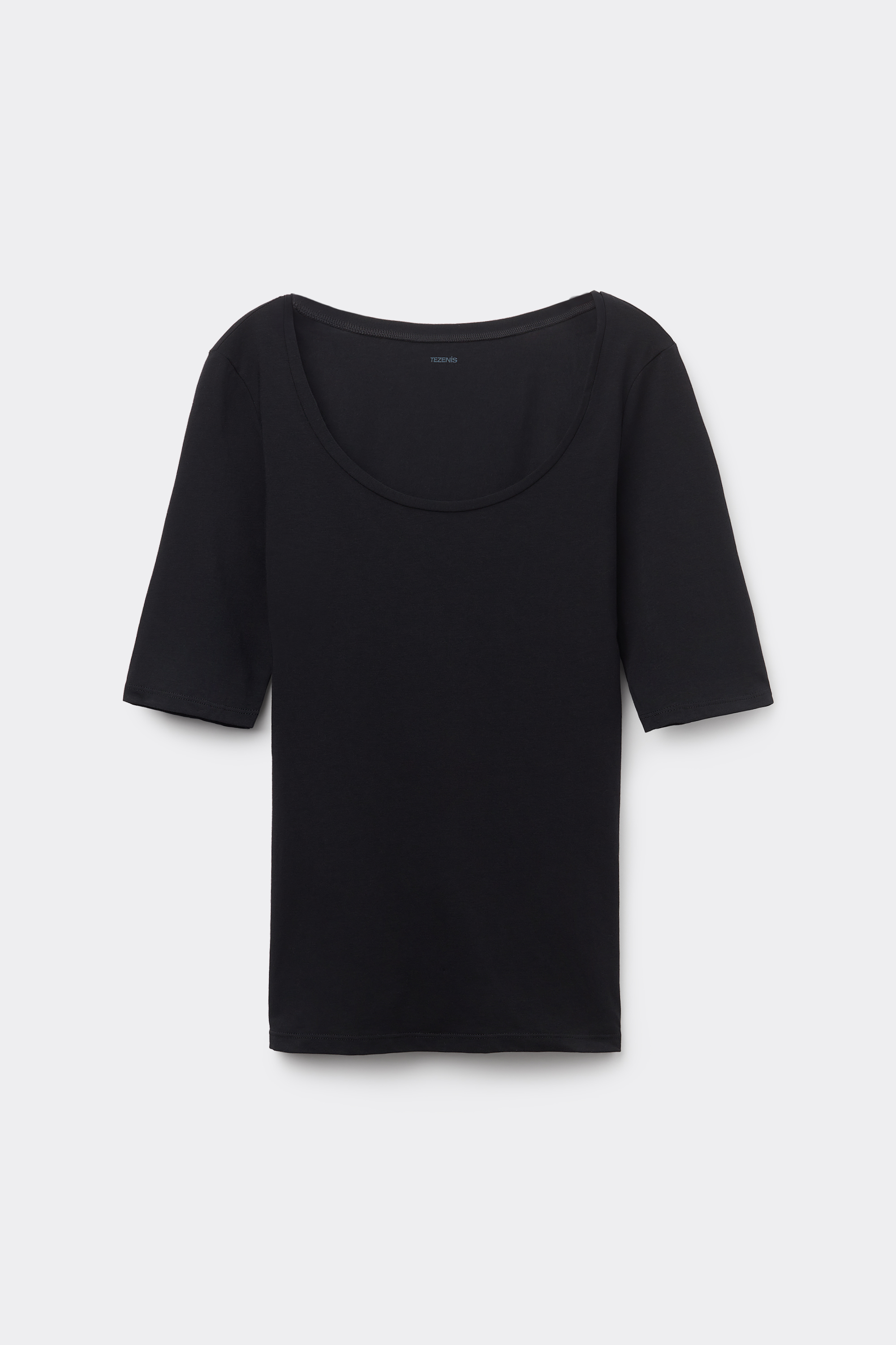 Short-Sleeve Scoop-Neck Top in Organic Cotton