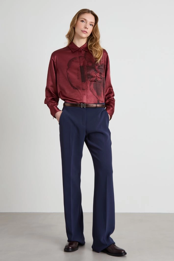 Fluid cady trousers - BLUE