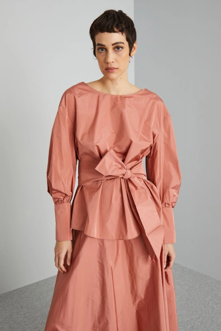 Tunic with sash - POWDER PINK