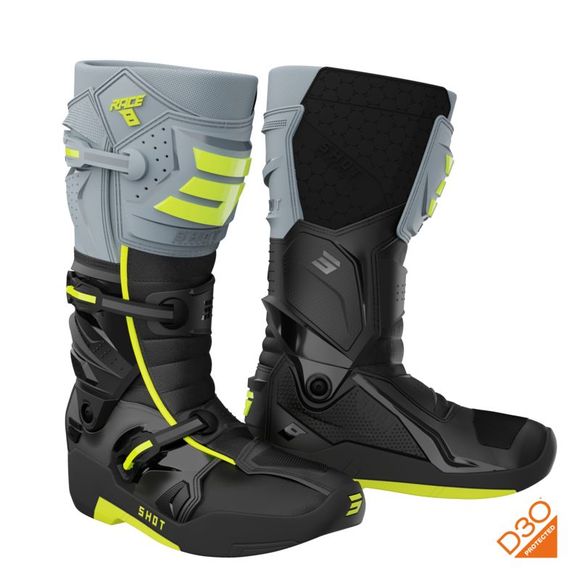 Shot RACE 8 2024 cross Boots - Black / YellowRef: so2445-c65308