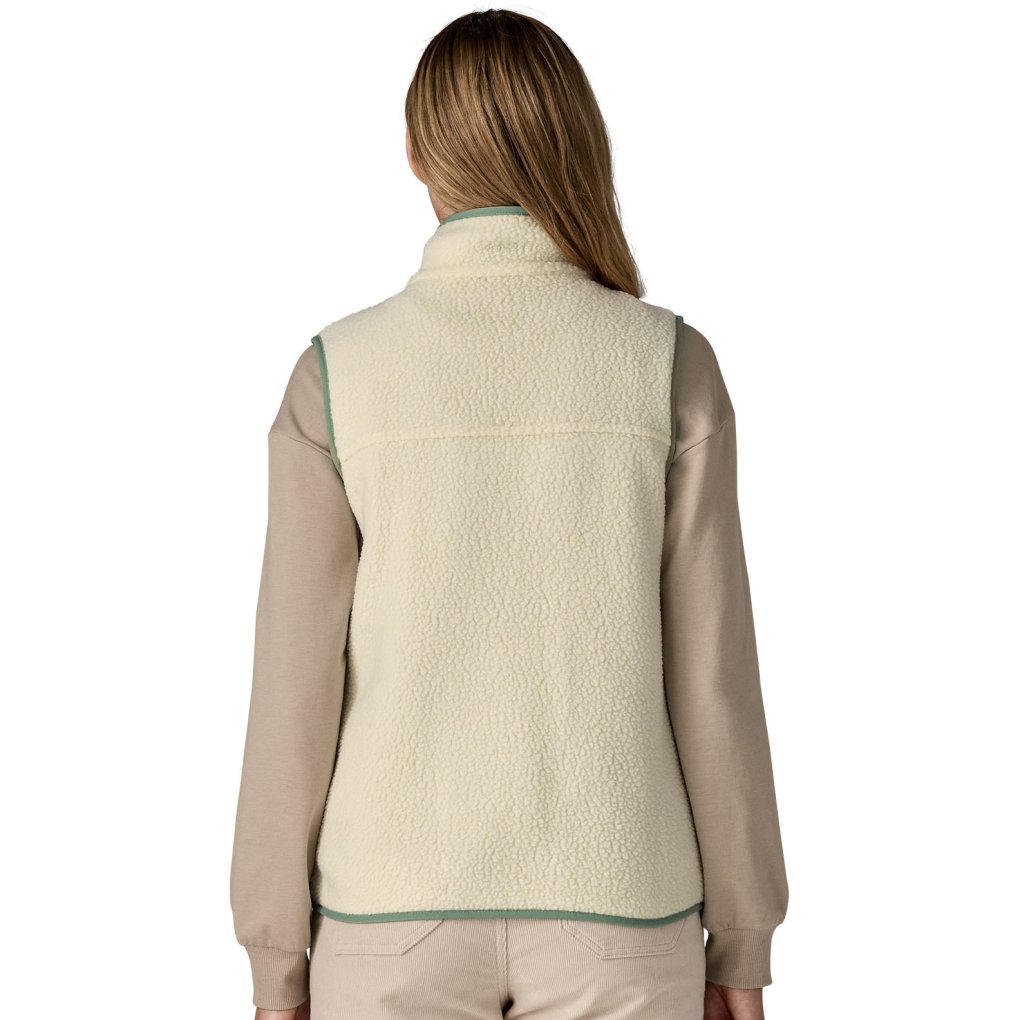 Patagonia Retro Pile Fleece Vest Women - Natural w/Ellwood Green