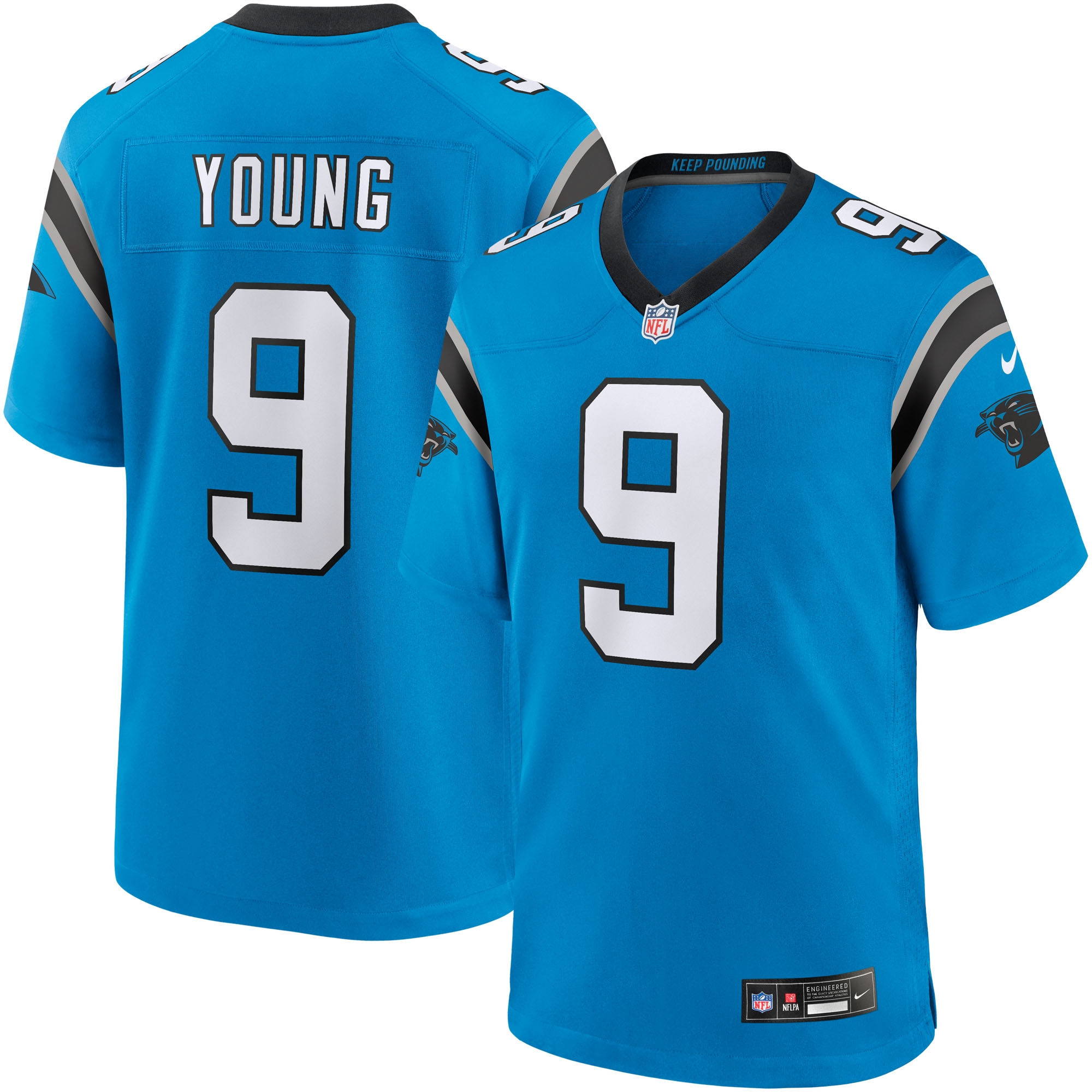 Bryce Young #9 Carolina Panthers Nike Game NFL Jersey Blue