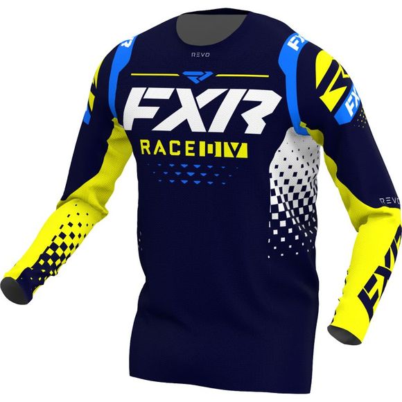 FXR REVO MIDNIGHT/WHITE/YELLOW 2022 cross jersey - Blue / WhiteRef: FXR0128