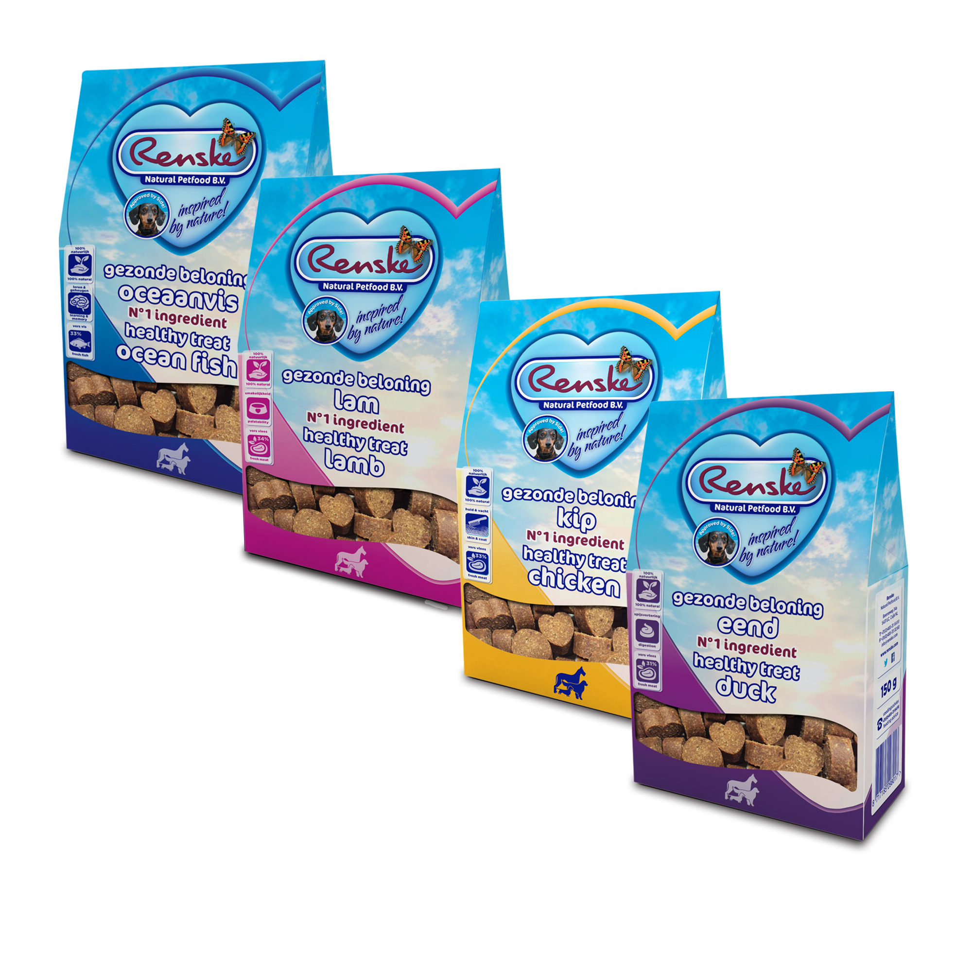 Renske Healthy Reward Hearts - Chicken - 150 g