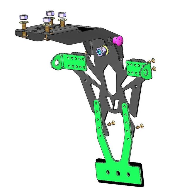 Support de plaque Bihr noirRef : BI00643A / 1061159