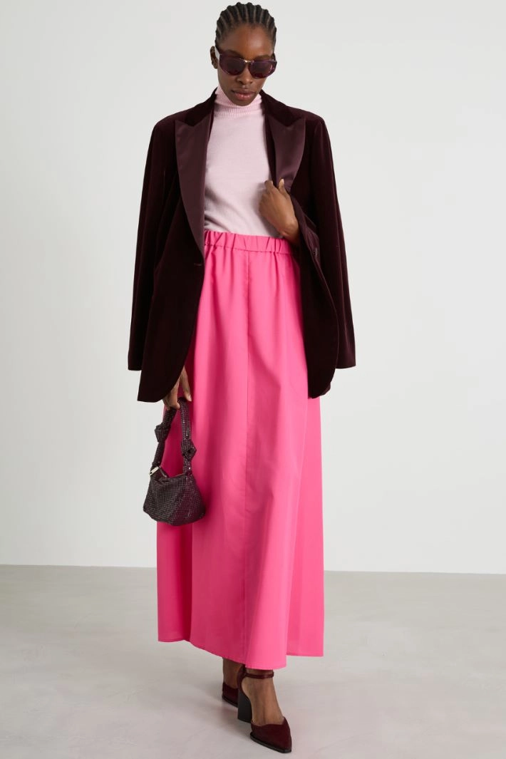 Taffeta maxi skirt - FUCHSIA