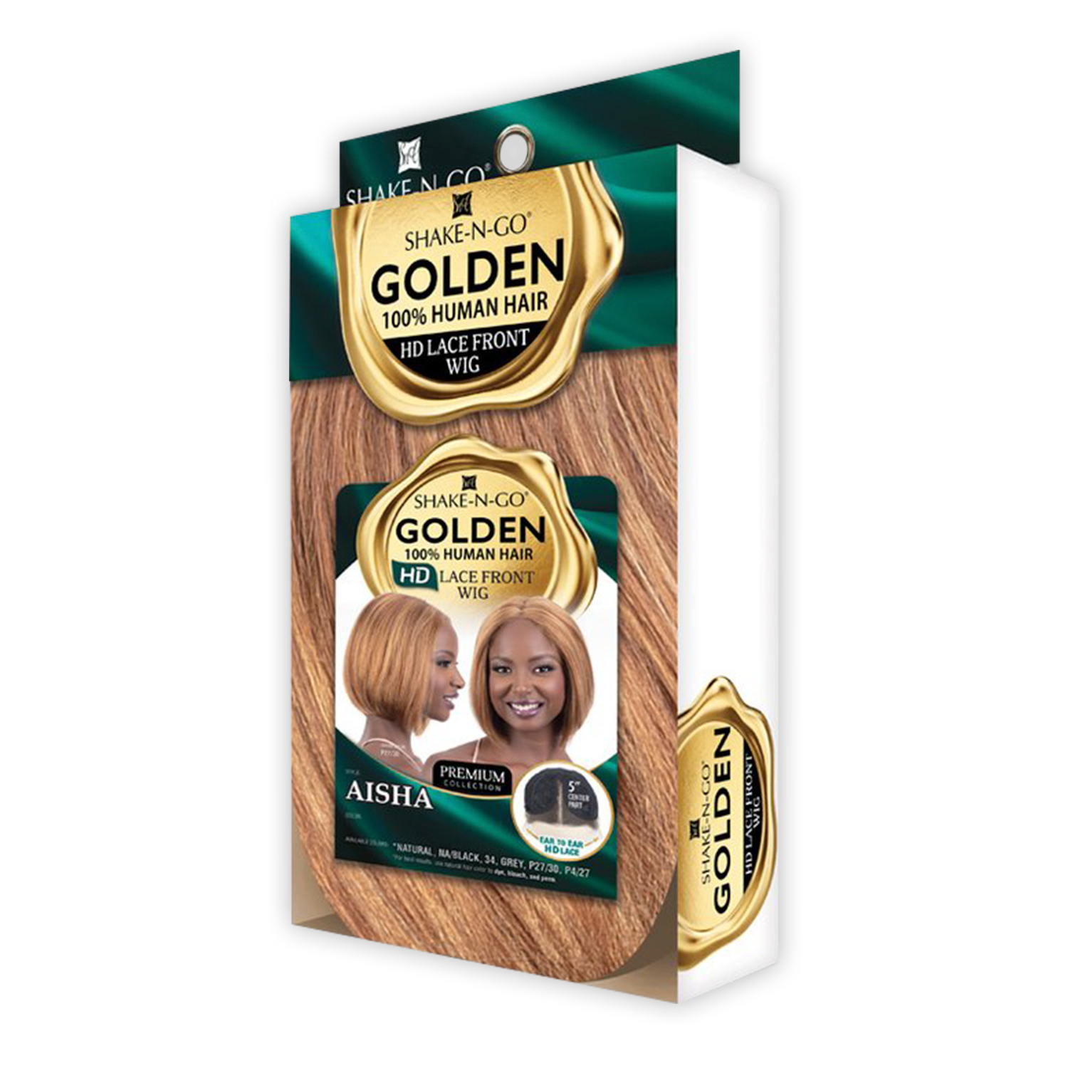 Shake-N-Go Human Hair HD Lace Front Wig Golden Aisha