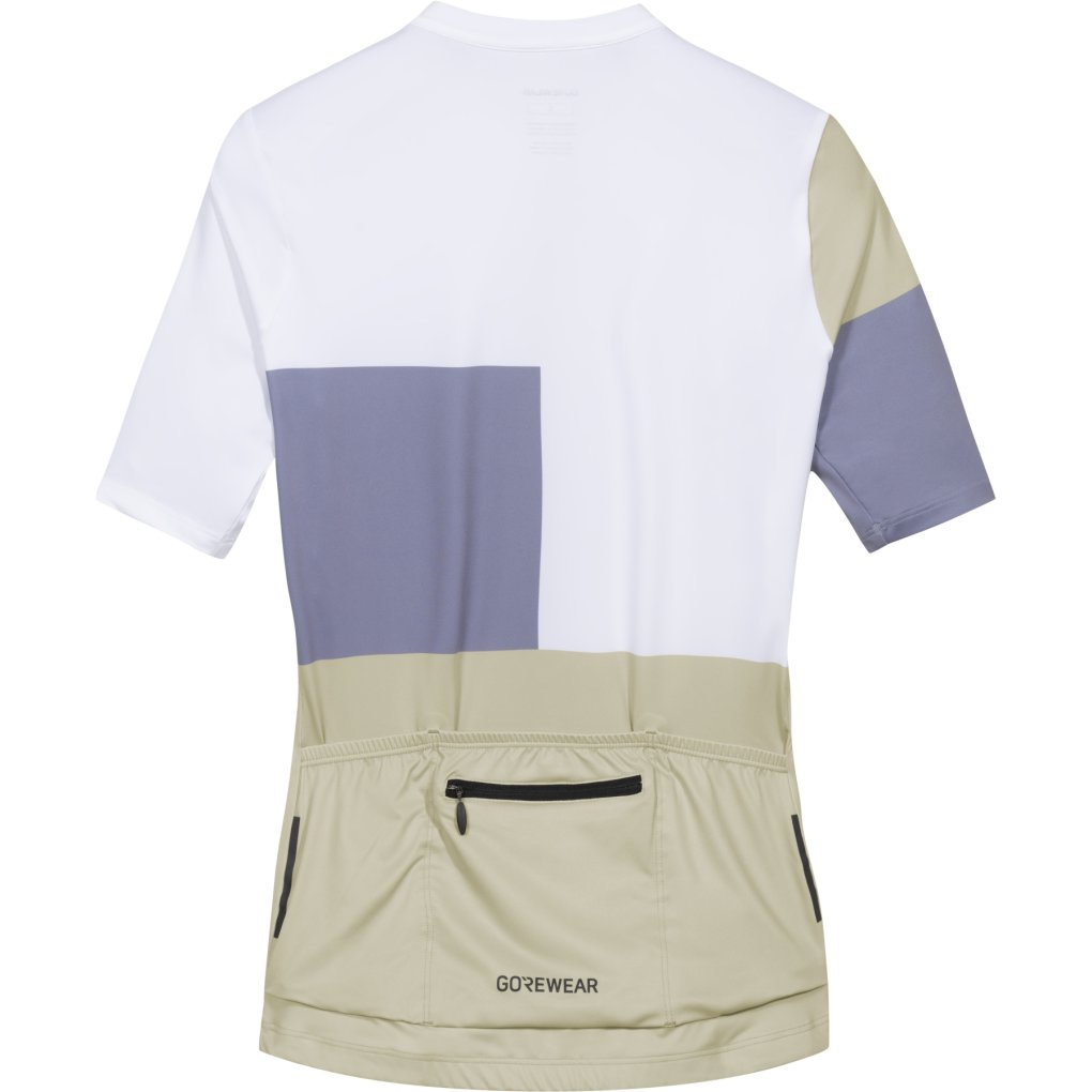 GOREWEAR Swiftride Block Short Sleeve Jersey Women - white / amethyst grey 01DF