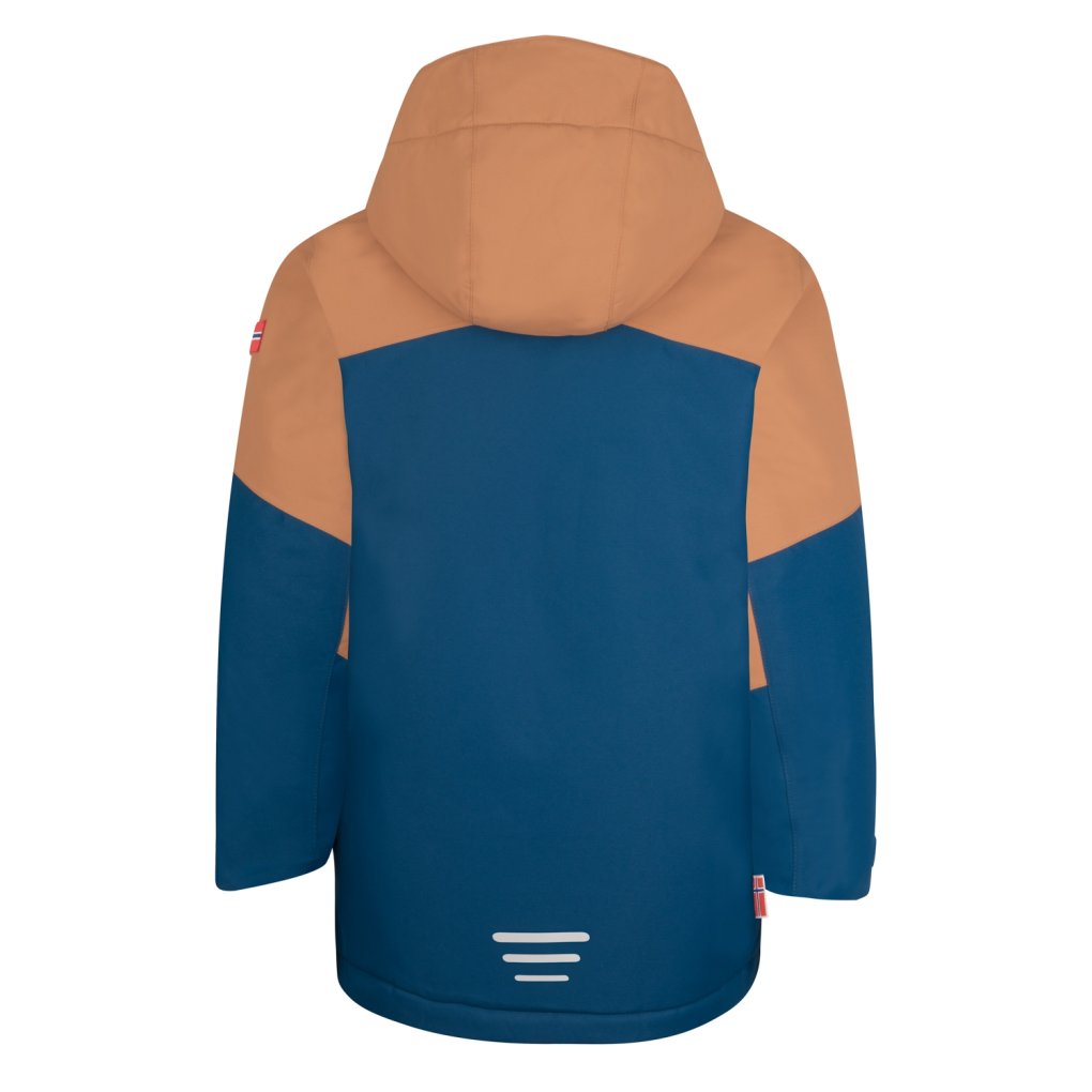Trollkids Kongsberg Jacket Kids - Almond/Opal Blue/Deep Orange